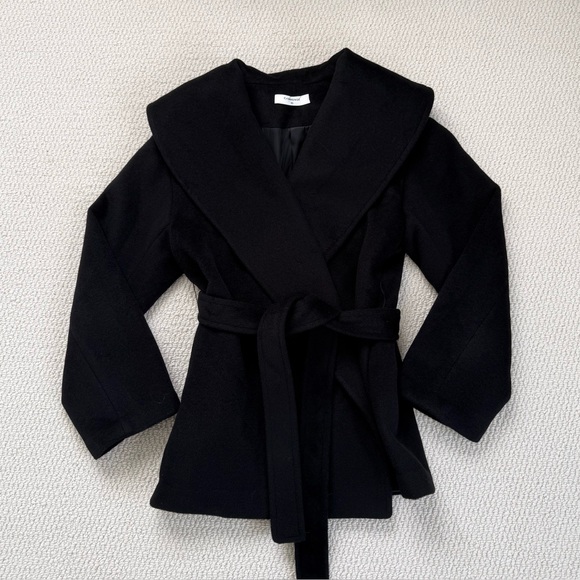 NEW Large Collar Belted Coat by Commense - Picture 5 of 9